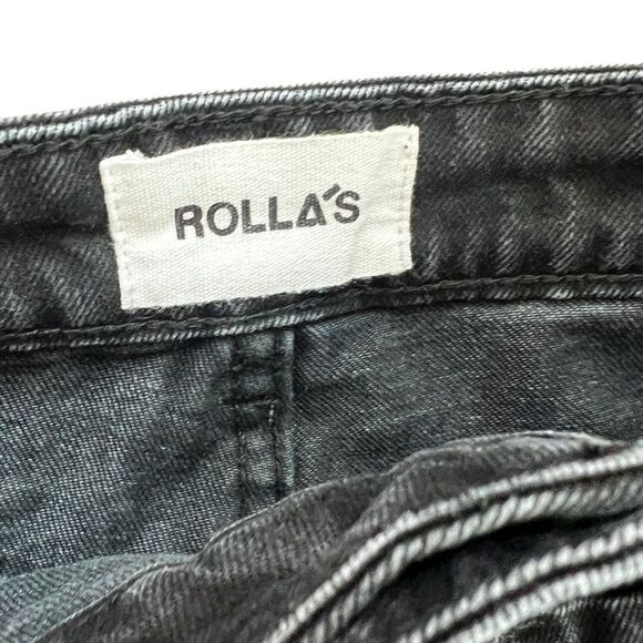 Rolla’s Black High Rise Wide Leg Jeans Women’s Size 24 Aussie 6 G’Day Mate - Picture 7 of 12